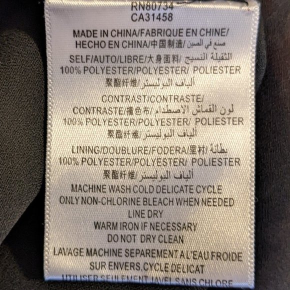 BCBGeneration Multi-Color 3/4 Sleeve Tie Waist Floral Boho Hi-Lo Dress - size L - Picture 8 of 8